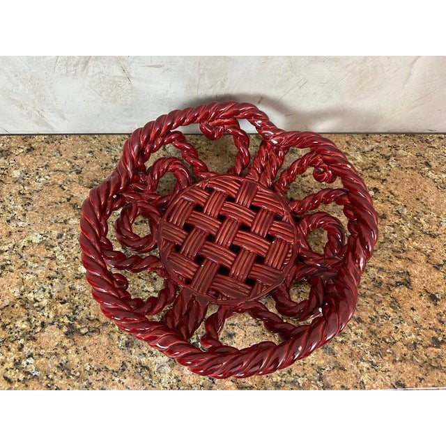 Vintage Ceramic Basket, 1960 For Sale - Image 11 of 14