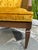 1960s Cane Tub Chair in Vibrant Marigold Slub Velvet - Rare Finished Seat Deck For Sale - Image 11 of 11