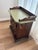 Vintage Lion 3-Drawer Nightstand - Dark Wood, Olive Sage Green, Gold Pulls For Sale - Image 10 of 12