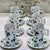 English Vintage Neiman Marcus Shamrock Demitasse Cups & Saucers With Gold Trim – Set of 8 For Sale - Image 3 of 13