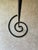 Pottery Barn Wrought Iron Floor Candle Stand Spiral Zig Zag Candle Holder 40” Tall For Sale - Image 4 of 5