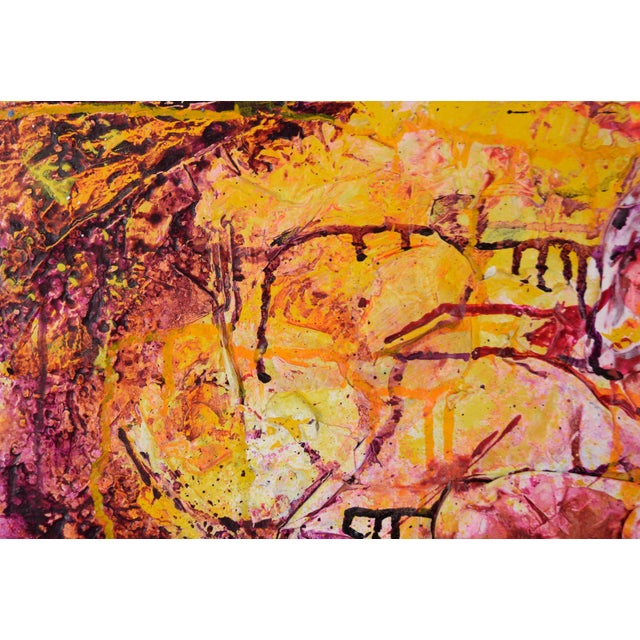 A Rose Is a Rose - Abstract Expressionist Assemblage in Acrylic on Canvas by Charles David Francis For Sale In Monterey, CA - Image 6 of 10