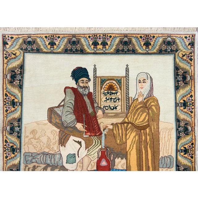 Vintage Persian Tabriz Pictorial Rug For Sale - Image 15 of 15