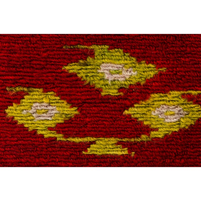 Colorful Anatolian Decorative Wool Carpet For Sale - Image 9 of 10