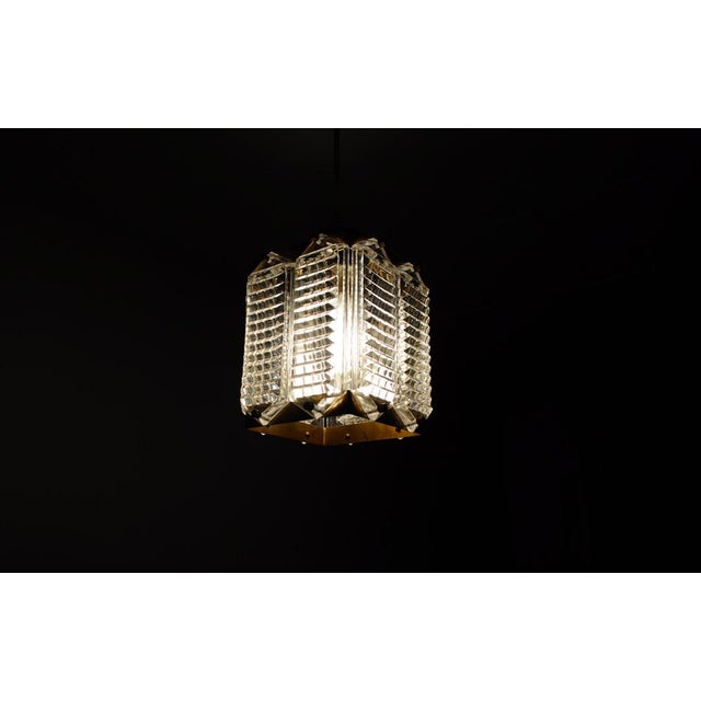 Swedish Crystal Ceiling Light by Wiktor Berndt for Flygsfors, 1950s For Sale - Image 9 of 14