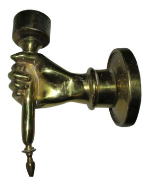 1930's French Art Deco Bronze Hand/ Fist Torch Wall Sconce