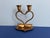 Mid 20th Century 1960s Brass Swans Double Candlestick For Sale - Image 5 of 11
