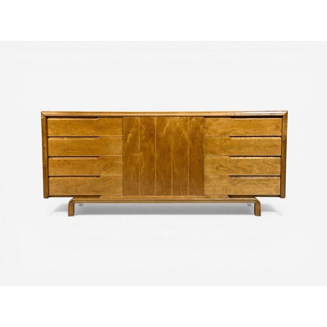 Brown Edmond J Spence, Dresser and Nightstands, Burled Maple, Bentwood, Sweden, 1960s For Sale - Image 8 of 12