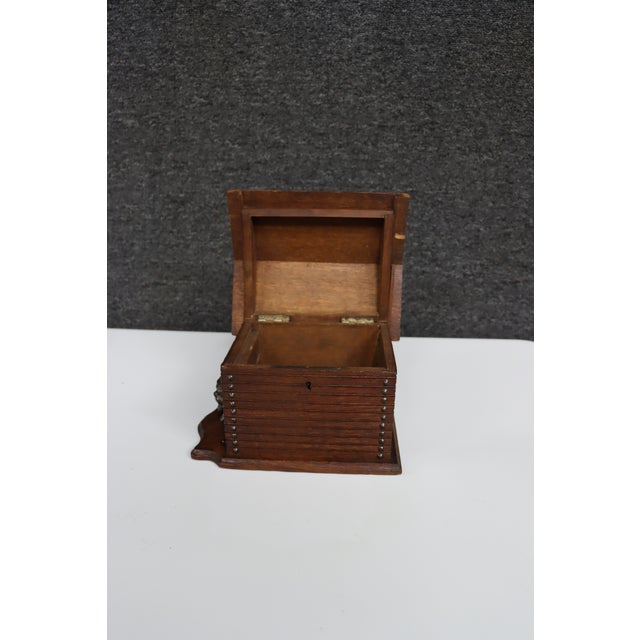 Antique Black Forest Carved Wooden Cigar Humidor Box For Sale - Image 13 of 13