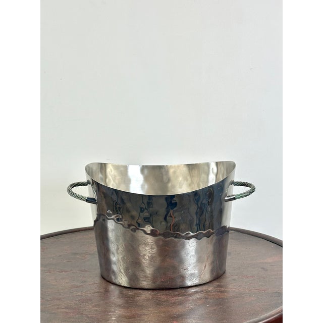 Silver Metal Champagne Bucket, 2000s For Sale - Image 6 of 11