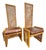 Pair of MCM Designer High Back Rattan Hall Chairs For Sale