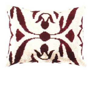 Pasargad Turkish Brown Silk Ikat Pillow (Ti 140)