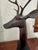 Late 20th Century Vintage Bronze Stylized Deer Bust Statue For Sale - Image 5 of 10