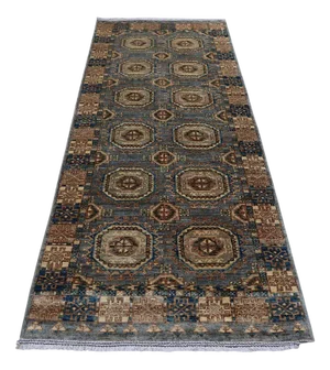 Vintage Tribal Hand-Knotted Runner Rug, 2010s