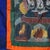 Blue Antique Tibetan Hand Painted Silk and Canvas Thangka with Figures, Circa 1920 For Sale - Image 8 of 11