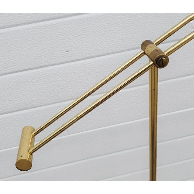 Mid-Century Modern Adjustable Brass Floor Lamp from Fischer, Germany, 1960s For Sale - Image 6 of 9