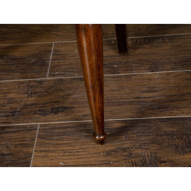 Wood Set of Six Italian 1800s Walnut Dining Room Chairs with Spindle Shaped Backs For Sale - Image 7 of 11