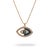 Celestial Evil Eye Blue Enamel Gold Necklace For Sale - Image 10 of 10
