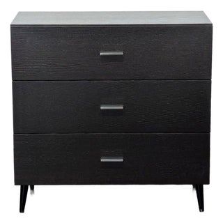 West Elm Adams Modern 3-Drawer Dresser in Espresso Wood Finish, Attributed For Sale