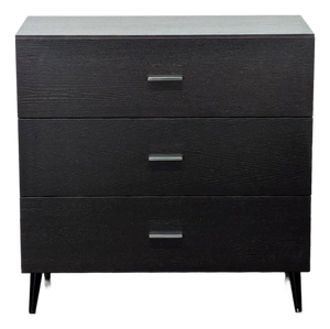West Elm Adams Modern 3-Drawer Dresser in Espresso Wood Finish, Attributed