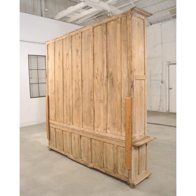 Country French Bleached Oak Bookcase Bibliotheque Cabinet 8 Ft For Sale - Image 18 of 18