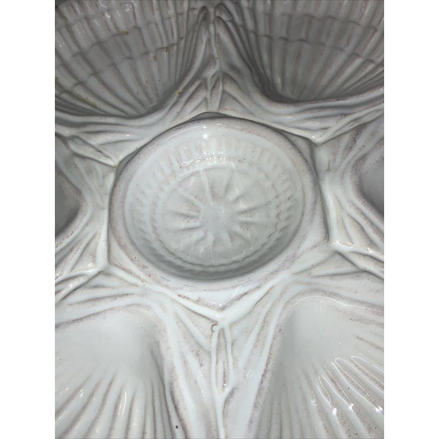 Vintage Olfaire Oyster Scallop Plate White For Sale In Phoenix - Image 6 of 6