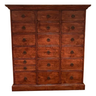 1990s Beautiful Solid Wood Apothecary Style Cabinet /Work Station. For Sale