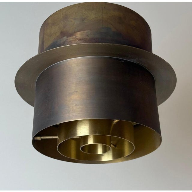 German Brass Architectural Ceiling Light Lamp, 1960s For Sale - Image 6 of 18