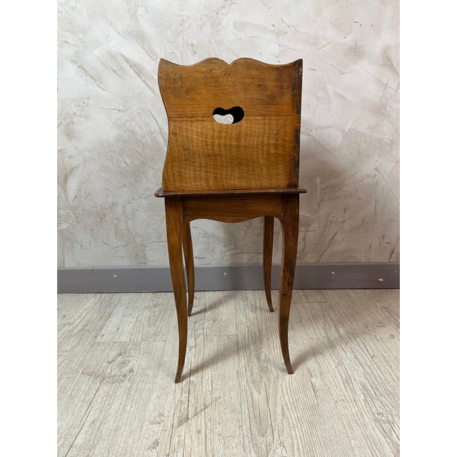 Wood Small Louis XV Wooden Bedside Table, 1950s For Sale - Image 7 of 13