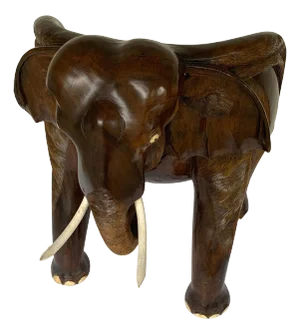 Magnificent Carved Hardwood Elephant Chair