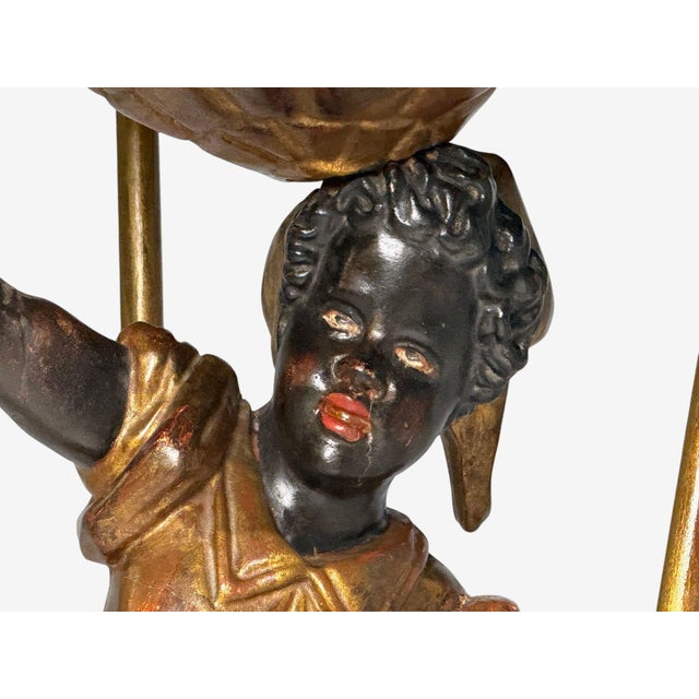 18th/19th C. Italian, Venetian Blackamoor Gueridons, Opposing Figures, Marble For Sale - Image 12 of 18