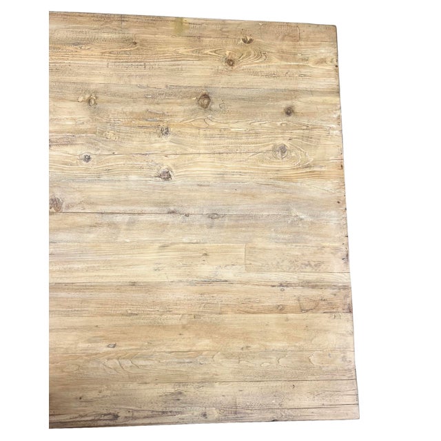 Vintage Salvaged Black Leg Dining Table For Sale - Image 9 of 10