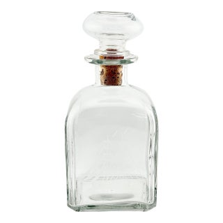 Vintage Italian Etched Glass Sailboat Decanter For Sale