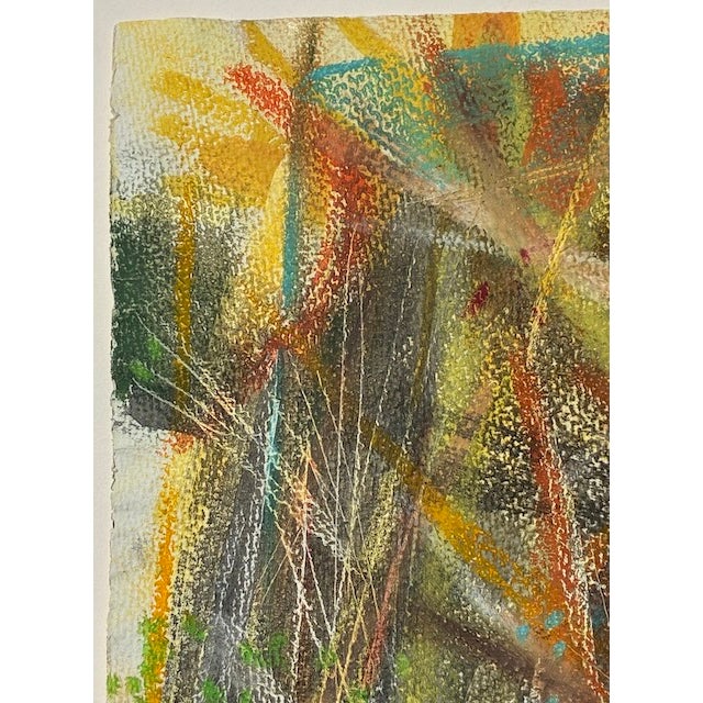 Nik Krevitsky (1914–1991) Tucson Modernist "Stitchery" Textile Pioneer Rare Abstract Expressionist Painting c.1966 For Sale - Image 4 of 9