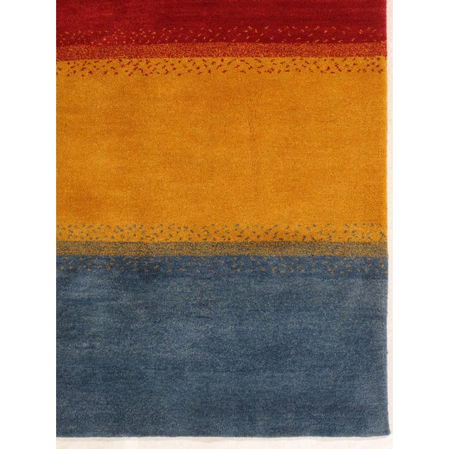 Contemporary Vintage Hand-Knotted Gabbeh Rug 8'0" X 11'0" For Sale - Image 3 of 5