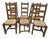 French Rustic Chairs in Wood, 20th Century, Set of 6 For Sale
