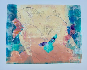 "Celebration" Contemporary Modernist Abstract Monotype by Martha Holden