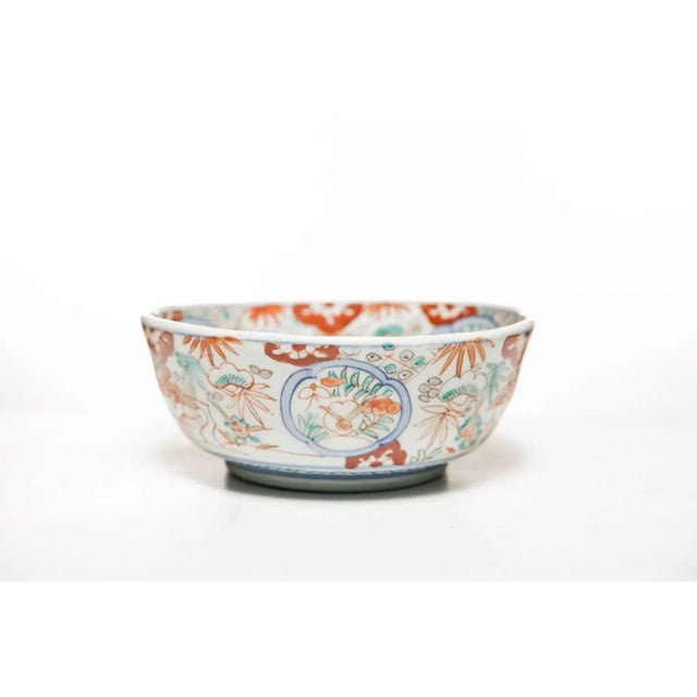 Asian Style Japanese Porcelain Bowl With Figures For Sale - Image 4 of 7