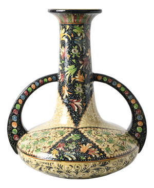 Italian Hand-Painted Pottery Vase from Molaroni, 1950s