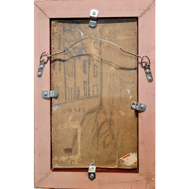 Helen M. Goodwin- Flower Sellers at the Sunday Street Market-Oil Painting C.1910s For Sale - Image 9 of 9