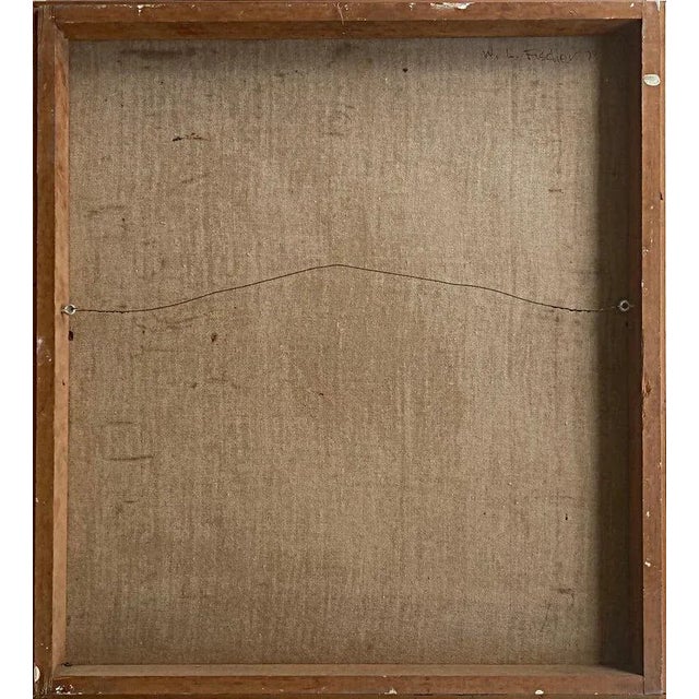 1970s 1973 Figurative Abstract Oil Painting by Warren Fischer, Signed For Sale - Image 5 of 8