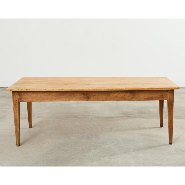 19th Century Country French Provincial Fruitwood Farmhouse Table For Sale - Image 18 of 18