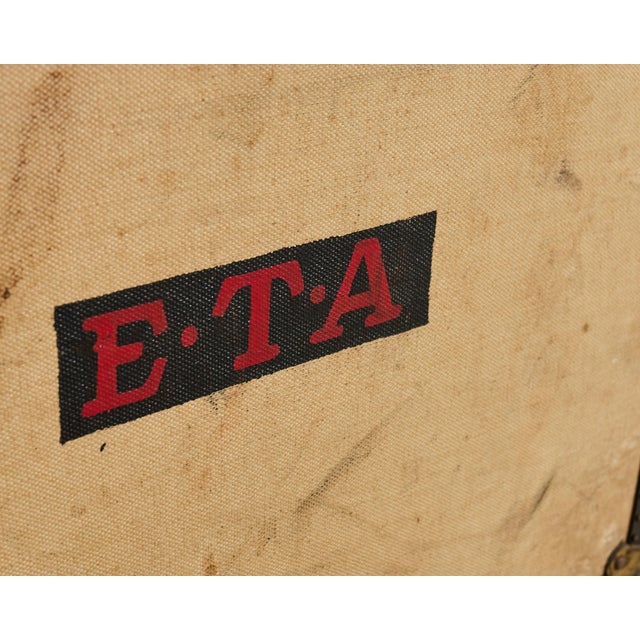 Louis Vuitton Style Steamer Hat Trunk by Crouch & Fitzgerald For Sale - Image 9 of 18