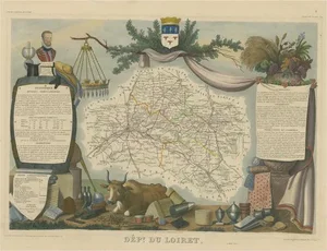 Map of the French Department of Loiret
