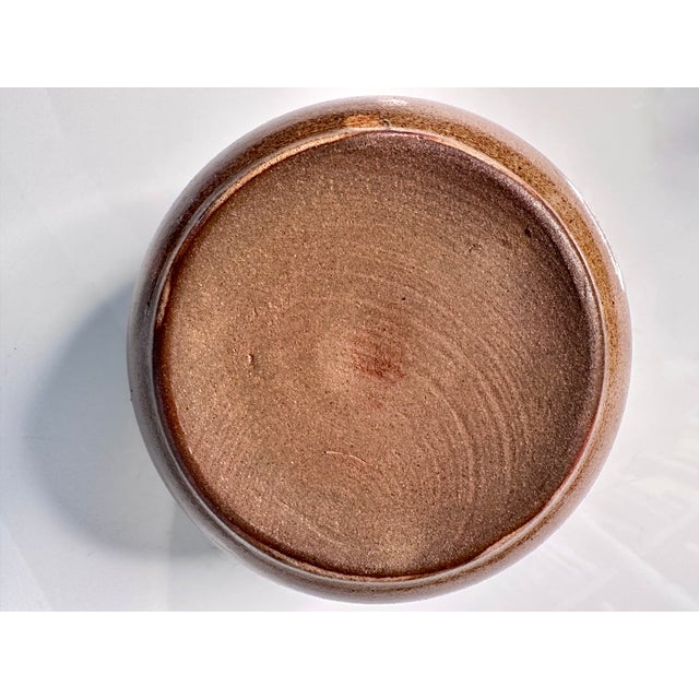 Modernist Studio Ceramic Art Low Vase from Helma Klett, Germany, 1940s For Sale - Image 6 of 14