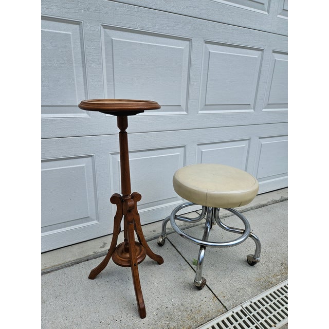 Early 20th Century Antique Victorian Tripod Base Plant or Candle Stand For Sale - Image 5 of 12
