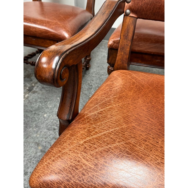 Wood Stanley Furniture Barley Twist Chairs, Set of Six For Sale - Image 7 of 12