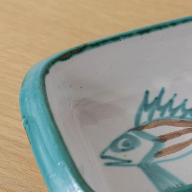 1950s French Ceramic Fish Dish by Robert Picault, Vallauris For Sale - Image 9 of 10