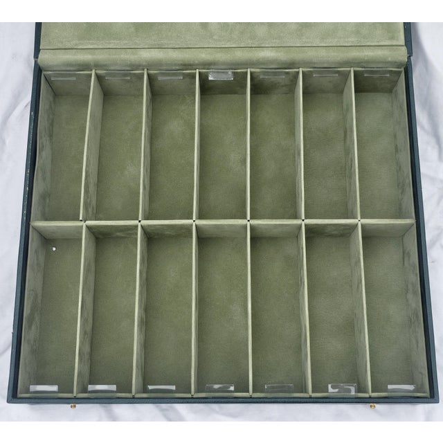 Vintage Gucci Green Timepieces Watch Box Display Case Holds 14 Watches 1970s-80s For Sale - Image 11 of 15