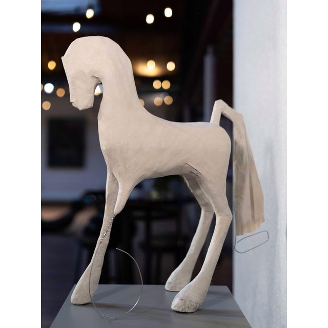 Contemporary King of Pain by Shelli Langdale | Paper and mixed media sculpture of a horse For Sale - Image 3 of 3